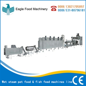Wet steam pet food & fish feed machines line